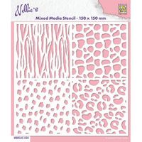 Nellies Choice - Mixed Media Stencils - Animal Prints MMS4K-058 15x15