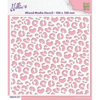 Nellies Choice - Mixed Media Stencils - Leopard MMS4K-057 15x15