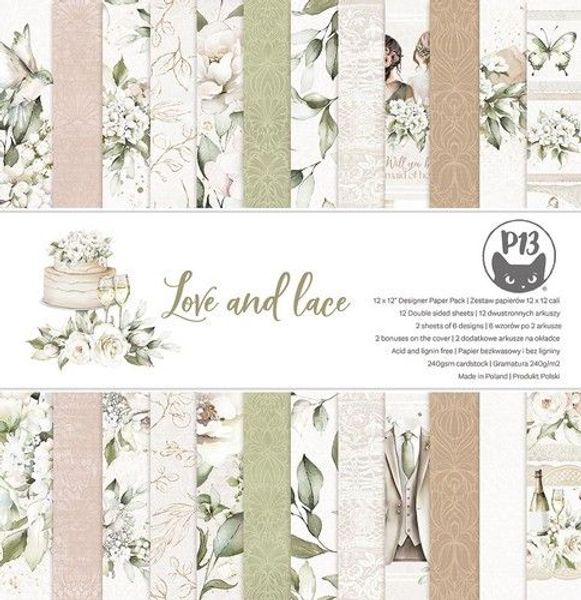 Piatek13 - Paper pad - Love and lace 12x12 P13-LAL-08