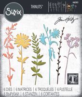Sizzix Thinlits Die Set - 6pcs Vault Wildflowers 666565 Tim Holtz 