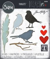 Sizzix Thinlits Die Set - 8pcs Vault Lovebirds 666566 Tim Holtz ltz 