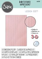 Sizzix - 3D Text  Embossing Folder - Knitted 664509