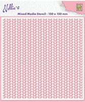 Nellies Choice - Mixed Media Stencils - Knitting MMS4K-059 15x15