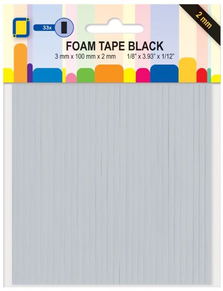 Adhesives 3D Foam Strips 33/Pkg svart
