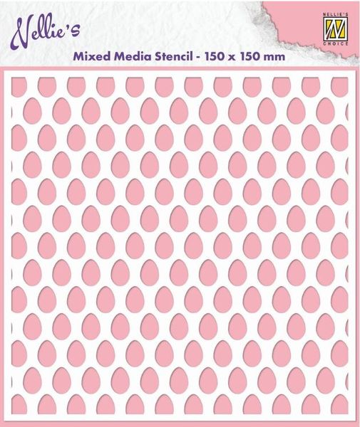 Nellies Choice - Mixed Media Stencils - Eggs MMS4K-061 15x15
