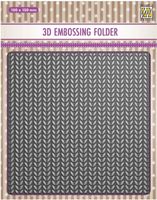 Nellies Choice - 3D Emb. folder -  Knitting EF3D082 150x150mm