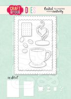 Craft and You - Die - ATC Frame with a Cup of Coffee CYD-CW262