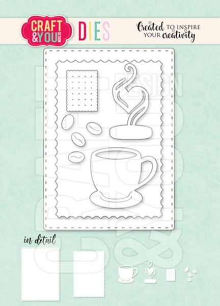 Craft and You - Die - ATC Frame with a Cup of Coffee CYD-CW262