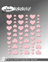 By Lene - Enamel Hearts - Baby pink - 54pcs  BLA015