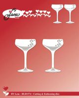 By Lene - Cutting & Embossing Die - Champagne Glasses BLD1574
