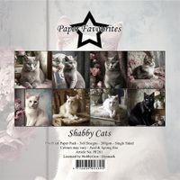 Paper Favourites - 6x6  Paper Pack - Shabby Cats PF281