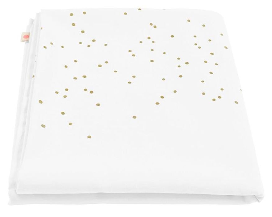 Duk vit prickar 160x160cm