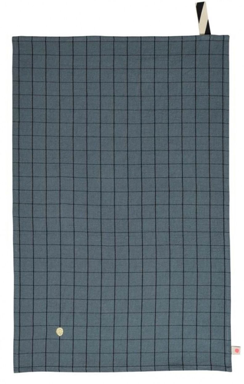 K&ouml;kshandduk Rutig Bl&aring;