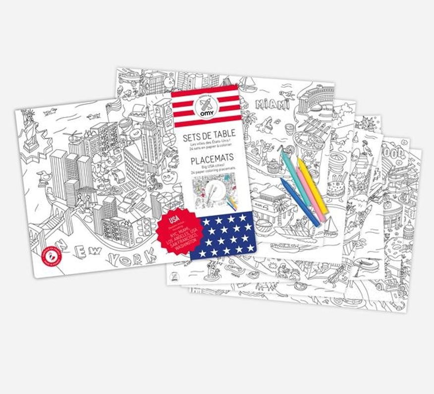Coloring Placemats - Usa