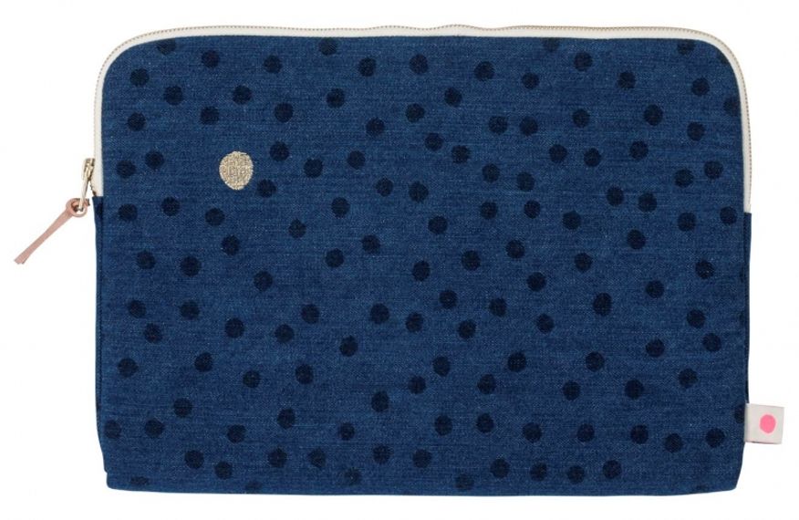 Datorfodral 13 tum Bl&aring; med prickar